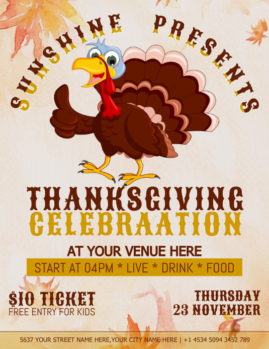 Thanksgiving Flyer.pdf Copy of thanksgiving flyer template | PosterMyWall