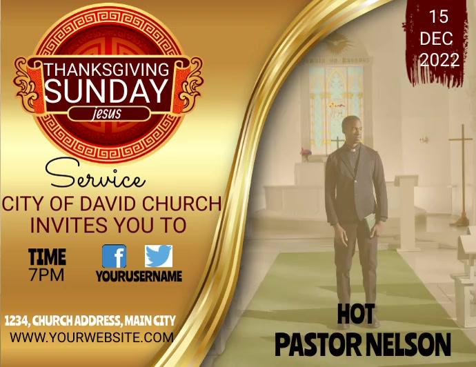 Thanksgiving flyer template PosterMyWall