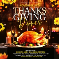 Thanksgiving Flyer Template Square (1:1)