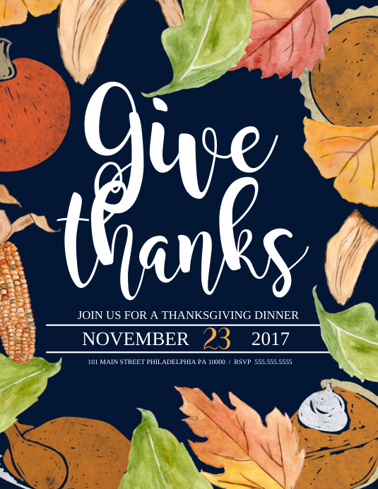 Thanksgiving Template PosterMyWall