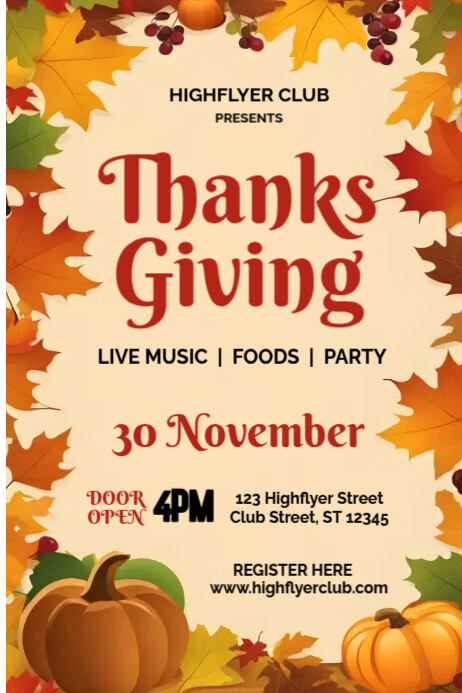 Thanksgiving Flyer.pdf thanksgiving flyer template free download | PosterMyWall