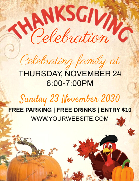 Thanksgiving Flyers Free Templates