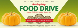 Thanksgiving Food Drive Banner รูปปกบน Facebook template