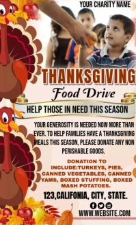 Thanksgiving food drive design template Oficio US