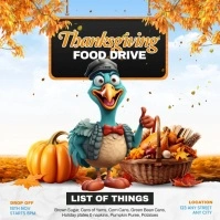 thanksgiving food drive Instagram Post template