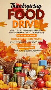 Thanksgiving Food Drive Instagram Story template