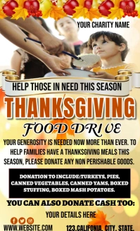 Thanksgiving food drive design template US Legal
