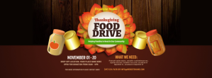 Brown Thanksgiving Food Drive Facebook-coverfoto Template