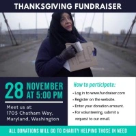 Thanksgiving Food Drive Fundraiser Ad Square (1:1) template