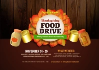 Thanksgiving Food Drive Postcard template