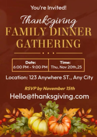 Thanksgiving Gathering A4 template