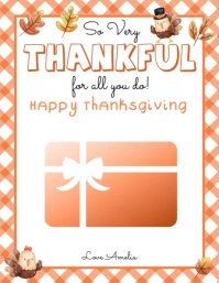 Thanksgiving Gift Card Holder, Flyer (US Letter) template