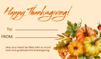 Thanksgiving Gift Name Tag template