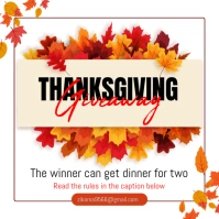 Thanksgiving giveaway Instagram Post template