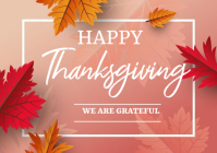 Thanksgiving Greeting Card A4 template