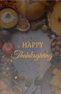 Thanksgiving greeting card Tabloid size template