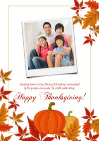 Thanksgiving Greeting A4 template