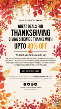White Thanksgiving Sale Instagram Story Template