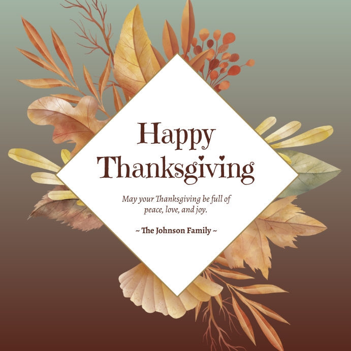 Copy of Thanksgiving Greeting Template | PosterMyWall