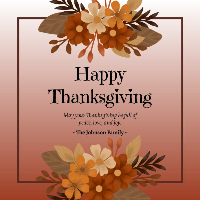 Copy of Thanksgiving Greeting Template | PosterMyWall