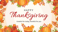 thanksgiving greeting template Ekran reklamowy (16:9)