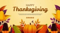 Thanksgiving Greeting Video Post Affichage numérique (16:9) template