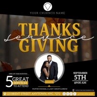 Thanksgiving harvest autumn fall church service design template
