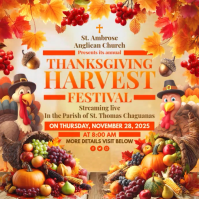 Thanksgiving Harvest Festival Post Template