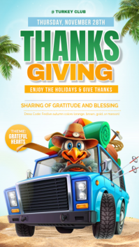 Branco Thanksgiving Celebration História do Instagram Template