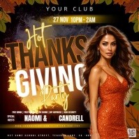 Nero Thanksgiving Party Square Template
