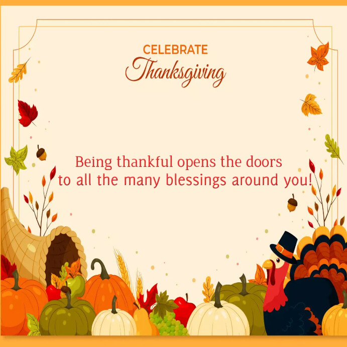 Thanksgiving inspiration Template | PosterMyWall