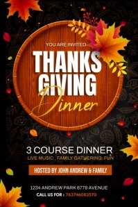 Thanksgiving Instagram story Cartaz template