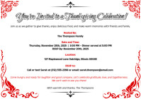 Thanksgiving Invitation Card A5 template