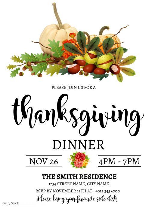 Printable Thanksgiving Invitations