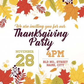 220 Thanksgiving Invitation Customizable Design Templates