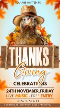 Thanksgiving invites Instagram Story template