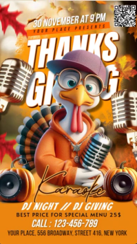 Thanksgiving Karaoke Instagram Story template