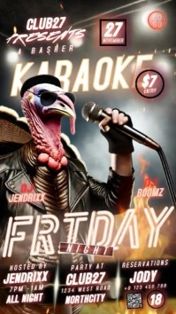 THANKSGIVING KARAOKE NIGHT INSTAGRAM STORY template