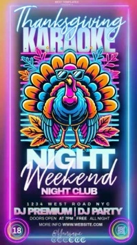 THANKSGIVING KARAOKE NIGHT TEMPLATE Instagram Story