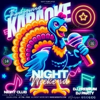 THANKSGIVING KARAOKE NIGHT TEMPLATE Publicación de Instagram