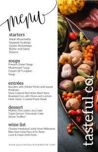 Thanksgiving Menu Tabloid template