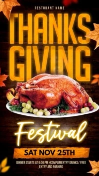 thanksgiving menu Instagram Story template
