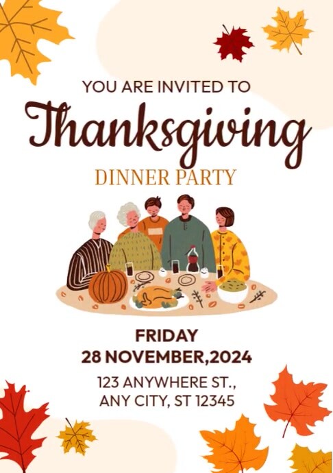 Thanksgiving Menu Template | PosterMyWall