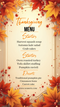 Thanksgiving Menu Instagram template