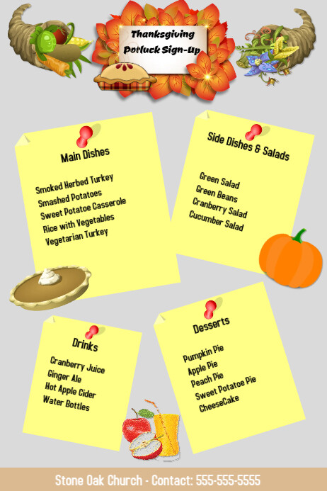 Danksagung Menu Sign Up Kirche Schule Essen Vorlage Postermywall