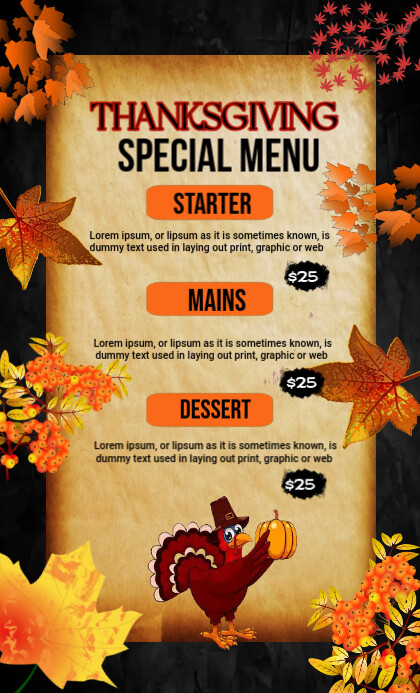 Thanksgiving Menu  Us Legal,autumn menu card template