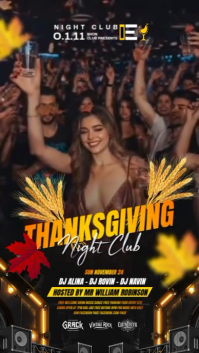 Thanksgiving Night club Instagram reel template