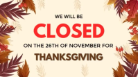 thanksgiving office closure notice Digital Display (16:9) template