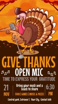 thanksgiving open mic Instagram Story template