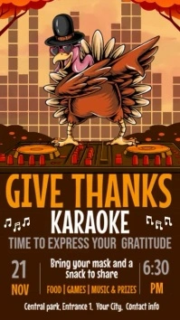 thanksgiving open mic Instagram Story template